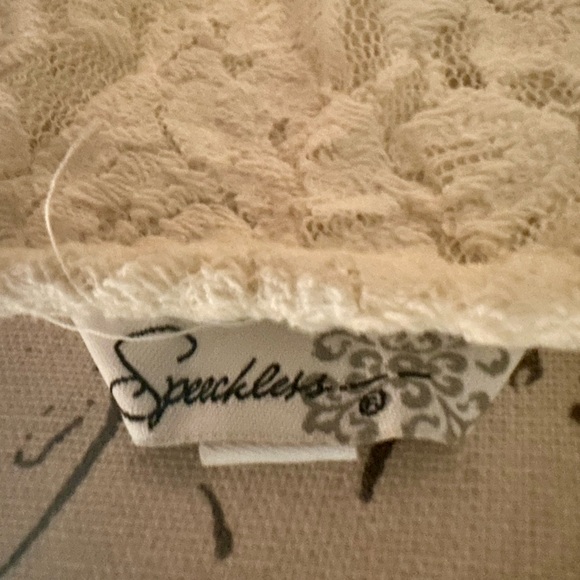 Speechless Sand off-shoulder belted thick lace midi dress size S. - Picture 3 of 7